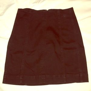 Black mid waist skirt